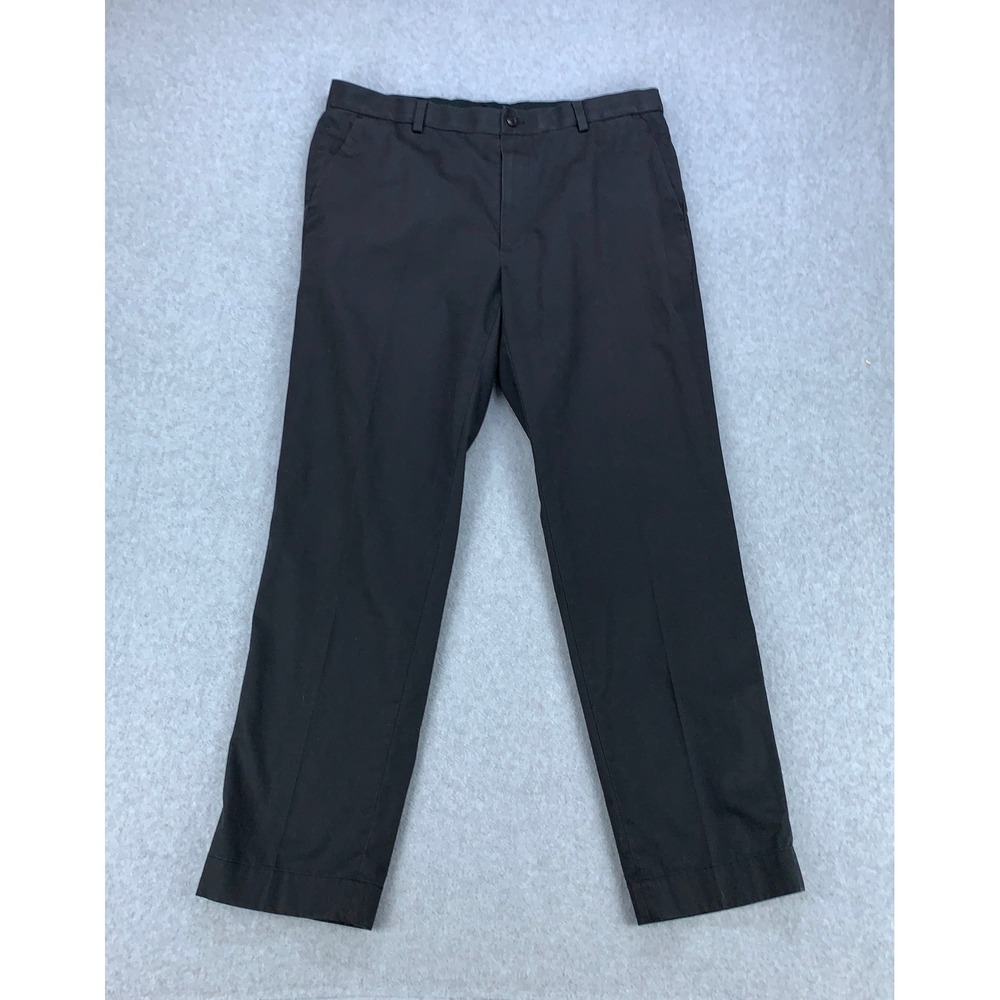 Brooks Brothers Chino Mens 37x32 Black Advantage Stretch Clark Fit Classic